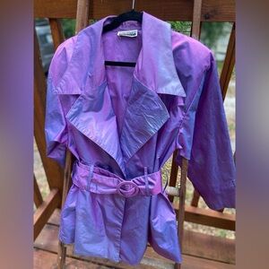 Vintage Contempo Casuals Women's Purple Iridescent Jacket. Fair condition.